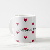 rode harten toevoegen jouw tekst koffiemok (Voorkant links)