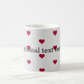 rode harten toevoegen jouw tekst koffiemok (Center)