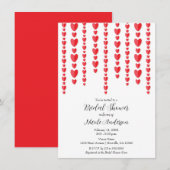 Rode Harten Valentijn Bruidsfeest Kaart (Voorkant / Achterkant)