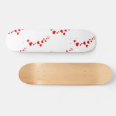 Rode harten Valentijn Special Persoonlijk Skateboard (Horizontaal)