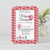 Rode harten Valentijn Verjaardagsfeestje Kaart (Staand voorkant)