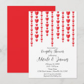 Rode Harten Valentijnsdag Bruiloft Feestje Voor Ko Kaart (Voorkant / Achterkant)