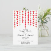 Rode Harten Valentijnsdag Bruiloft Feestje Voor Ko Kaart (Staand voorkant)