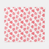 Rode harten Valentijnsdag liefde Fleece Deken (Voorkant (Horizontaal))