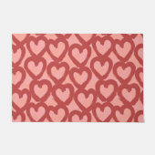 Rode harten Valentijnsdag patroon Deurmat (Voorkant)
