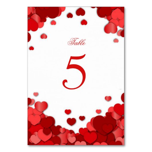 Rode harten, Valentijnsdag, Trouwen, Op maat gemaa Kaart (Voorkant)