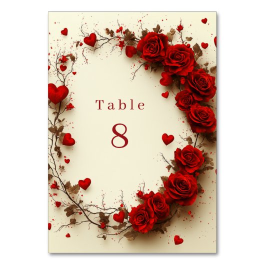 Rode Harten Valentijnsdag Trouwfeest Kaart (Achterkant)