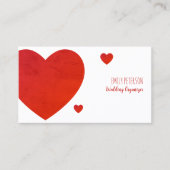 Rode harten visitekaartje (Voorkant)
