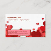 Rode harten visitekaartje (Achterkant)