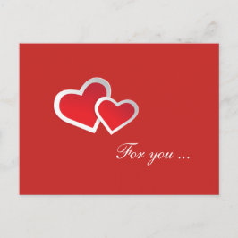 Rode harten voor je... Personaliseren Briefkaart