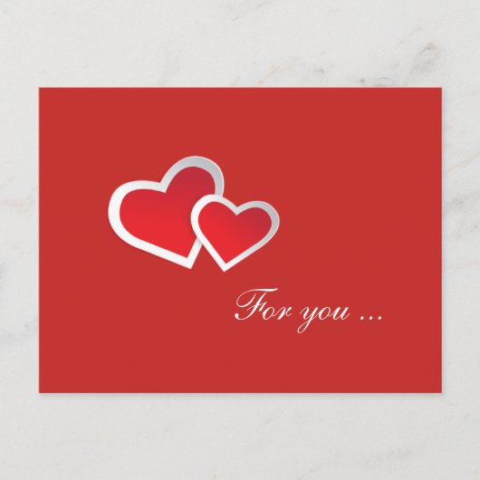 Rode harten voor je... Personaliseren Briefkaart (Voorkant)