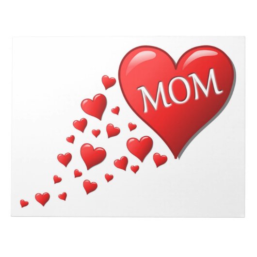 RODE HARTEN VOOR MOM NOTITIEBLOK (Voorkant)
