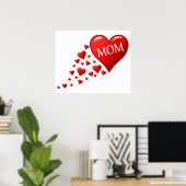 RODE HARTEN VOOR MOM POSTER (Thuiskantoor)