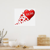 RODE HARTEN VOOR MOM POSTER (Keuken)