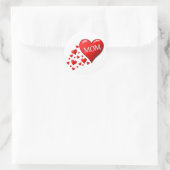 RODE HARTEN VOOR MOM RONDE STICKER (Tas)