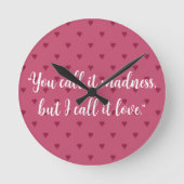 Rode harten wandklok (Voorkant)