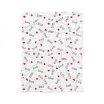 Rode harten Witte Botten Hond of Hondenliefhebber