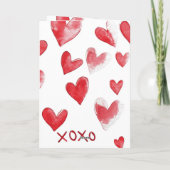 Rode Harten XOXO Kaart (Achterkant)