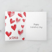 Rode Harten XOXO Kaart (Binnen)