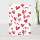 Rode Harten XOXO Liefde Kaart (Achterkant)