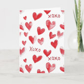 Rode Harten XOXO Liefde Kaart (Voorkant)