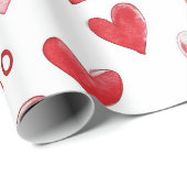 Rode Harten XOXO Valentijnsdag Cadeaupapier (Rol Hoek)