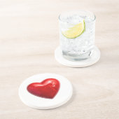 Rode harten zandsteen onderzetter (Zijkant)