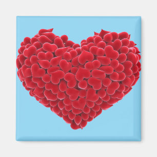 Rode harten zijn een uiting van liefde magneet