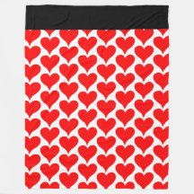 Rode harten zwart patroon