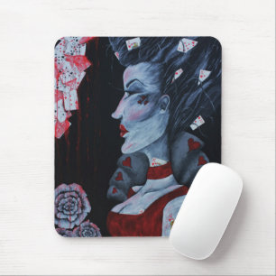 Rode Hartendame Alice Wonderland Fantasie Kunst Muismat