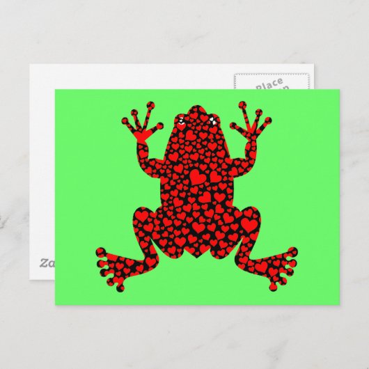 rode hartenkikker briefkaart (Voorkant / Achterkant)