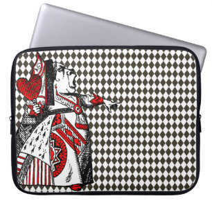Rode Hartenkoningin Alice in Wonderland Diamonds Laptop Sleeve