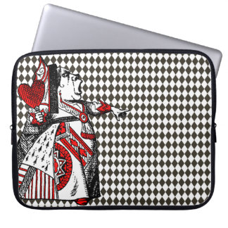 Rode Hartenkoningin Alice in Wonderland Diamonds Laptop Sleeve