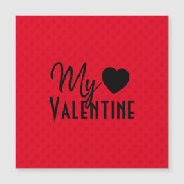 Rode hartenpatroon mijn Valentijn kalligrafie ontw