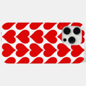 Rode hartenpatroon, romantisch, liefde Case-Mate iPhone case (Achterkant (horizontaal))