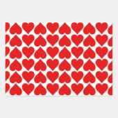 Rode hartenpatroon, romantisch, liefde inpakpapier vel (Voorkant)