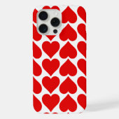 Rode hartenpatroon, romantisch, liefde iPhone hoesje (Achterkant)