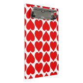 Rode hartenpatroon, romantisch, liefde mini klembord (Schuin)