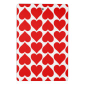 Rode hartenpatroon, romantisch, liefde mini klembord (Achterkant)