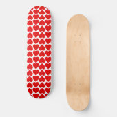 Rode hartenpatroon, romantisch, liefde persoonlijk skateboard (Voorkant)