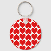 Rode hartenpatroon, romantisch, liefde sleutelhanger (Achterkant)
