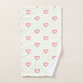 Rode hartenpatroon, schattig, liefde bad handdoek (Handdoek)