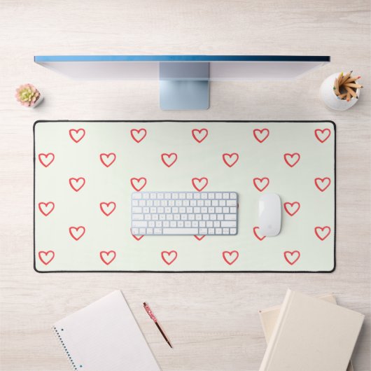 Rode hartenpatroon, Schattig, Liefde Bureaumat (Kantoor 1)