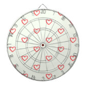 Rode hartenpatroon, Schattig, Liefde Dartbord (Voorkant)