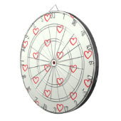 Rode hartenpatroon, Schattig, Liefde Dartbord (Voorkant Rechts)