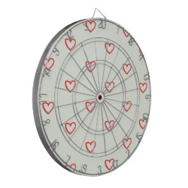Rode hartenpatroon, Schattig, Liefde Dartbord