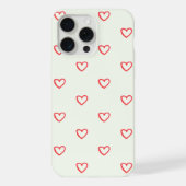 Rode hartenpatroon, Schattig, Liefde iPhone Hoesje (Achterkant)