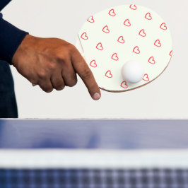 Rode hartenpatroon, Schattig, Liefde Tafeltennisbatje
