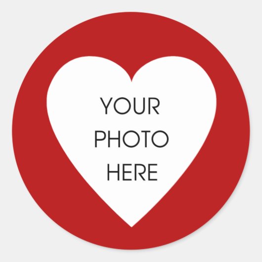 Rode hartgrens Stickers (Voorkant)