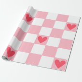 Rode Hartjes Inpakpapier (Uitgerold)